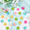 48Pcs 6 Colors Transparent Resin Cabochons RESI-SC0006-62-4