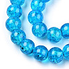 Spray Painted Crackle Transparent Glass Beads Strands CCG-Q001-10mm-06-A-3
