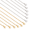  20Pcs 2 Style 304 Stainless Steel Cable Chain Necklaces Set MAK-NB0001-19-1