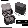 Cowhide Leather Watch Storage Zipper Boxes with Velvet Inside CON-WH0094-44B-2