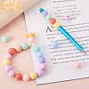100Pcs 10 Colors Food Grade Eco-Friendly Silicone Beads SIL-TA0001-28-8