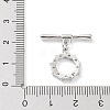 Rack Plating Brass Micro Pave Clear Cubic Zirconia Toggle Clasps KK-P247-13P-3