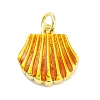 Real 18K Gold Plated Rack Plating Brass Enamel Charms KK-M293-31G-02-1