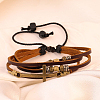 1Pc PU Leather Multi-strand Bracelets BJEW-CL0001-53-3
