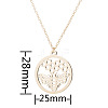 304 Stainless Steel Ring with Bee & Honeycomb Cutout Pendant Necklaces for Women WGD6CCF-01-1