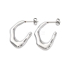 304 Stainless Steel Stud Earrings EJEW-B108-18P-4