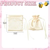Satin Cloth Drawstring Pouches with Flower ST-CJ0048-001B-2
