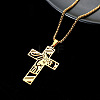 Stainless Steel Hollow Cross Pendant Necklaces ZL9488-1-1