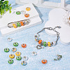 50Pcs 5 Colors Transparent Resin Rondelle European Beads RESI-TA0005-63A-7