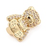 Brass Micro Pave Cubic Zirconia Slide Charms ZIRC-I068-13G-3