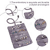 2Pcs Retro Rectangle Silk Zipper Roll Pouches ABAG-GO0001-02A-3