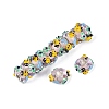 3D Lampwork & Brass Core European Beads LAMP-Q042-01C-2