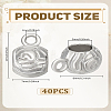 40Pcs Barrel Alloy Tube Bails FIND-LP0007-04-2