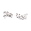 Rack Plating Brass Micro Pave Cubic Zirconia Charms ZIRC-C026-04P-2