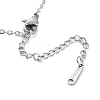 Non-Tarnish 304 Stainless Steel Pendant Necklaces for Women NJEW-C020-01P-3