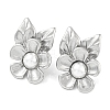 304 Stainless Steel Flower Stud Earrings EJEW-M233-05P-1