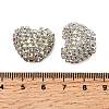 Sparkling Acrylic Heart Beads with Rhinestone Embellishment OACR-NH0001-02A-07-3