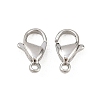 Tarnish Resistant 316 Surgical Stainless Steel Lobster Claw Clasps STAS-316-FL12A-4