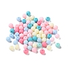 Rubberized Style Imitated Silicone Acrylic Beads MACR-D029-01B-1