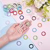 40Pcs Spray Painted Alloy Spring Gate Rings FIND-ME0004-10-3