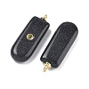 Synthetic Blue Goldstone Pendants KK-C251-01H-01-2