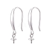 Anti-Tarnish Rhodium Plated 925 Sterling Silver Earring Hooks STER-N016-27P-1