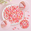 500Pcs Rubberized Style Imitated Silicone Acrylic Beads MACR-SP0001-07C-6
