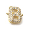 Brass Micro Pave Cubic Zirconia Links KK-I717-04B-1