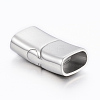 Tarnish Resistant Smooth 304 Stainless Steel Magnetic Clasps with Glue-in Ends STAS-H402-29P-2