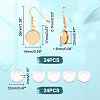 Unicraftale Blank Dome Dangle Earring Making Kit DIY-UN0005-22-3