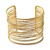 304 Stainless Steel Multi Line Cuff Bangles BJEW-E079-01G-1