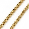 Trendy Men's 201 Stainless Steel Box Chain Necklaces NJEW-L043A-46G-2