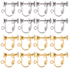 20Pcs 2 Colors 316 Surgical Stainless Steel Clip-on Earring Findings STAS-SC0010-45-6