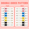 PU Leather & Cotton Name Marker Keychain AJEW-WH0514-011-3
