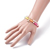 Polymer Clay Heishi Beads Stretch Bracelets Set BJEW-TA00037-2