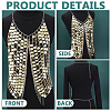 Polyester with PVC Coin Tassel Chest Body Chains for Sexy Dress AJEW-WH0481-477-3