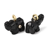 Natural Obsidian Carved Pendants G-H357-01G-12-2