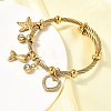 304 Stainless Steel Charm Bangles for Women BJEW-Z141-01G-3