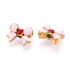 Ion Plating(IP) 304 Stainless Steel Enamel Beads STAS-N114-23E-G-2