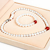 Natural Freshwater Pearl ChalcedonyBeaded Necklace & Bracelets Sets for Women WGE4EAE-38-1