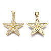 Brass Micro Pave Cubic Zirconia Pendants ZIRC-N039-158A-NF-2