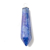 Natural Mixed Gemstone Pointed Pendants PALLOY-JF01506-2