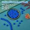 100Pcs Silicone Beads Round Rubber Bead 15MM Loose Spacer Beads for DIY Supplies Jewelry Keychain Making JX471A-2