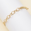 Brass Cuban Link Chains & Cable Chain Bracelets for Women BJEW-JB12755-1