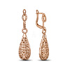 SHEGRACE Fashion Real 18K Gold Plated Dangle Brass Leverback Earrings JE63A-2