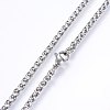 Non-Tarnish 304 Stainless Steel Wheat Chain Necklaces LS-NJEW-F227-05P-04-2