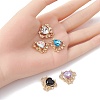 5Pcs 5 Colors Glass Rhinestone Pendants ALRI-YW0001-20-4