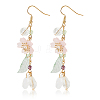 ANATTASOUL Resin Cherry Blossom Dangle Earrings EJEW-AN0002-30-1