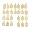 Brass Micro Pave Cubic Zirconia Pendants KK-C160-01G-1