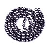 Baking Painted Pearlized Glass Pearl Round Bead Strands HY-Q003-4mm-73-2